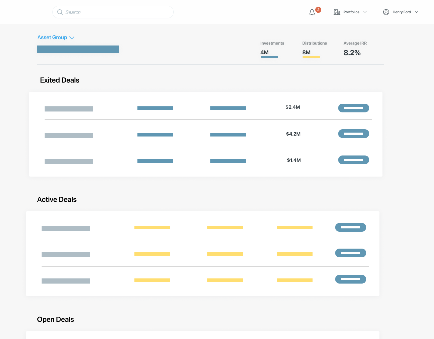 Distributions & Dissolution Example UI