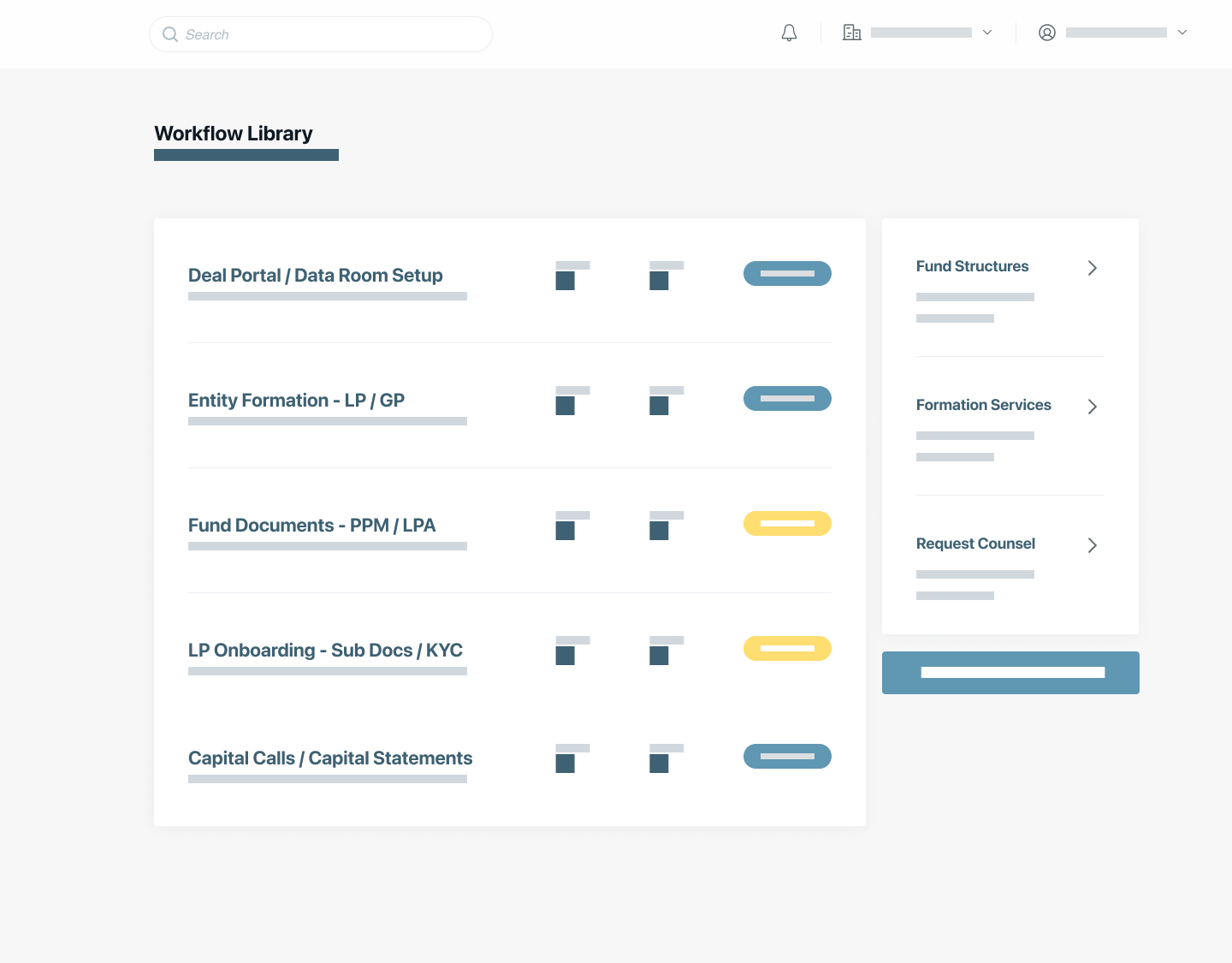 Fundraising & Formation Example UI